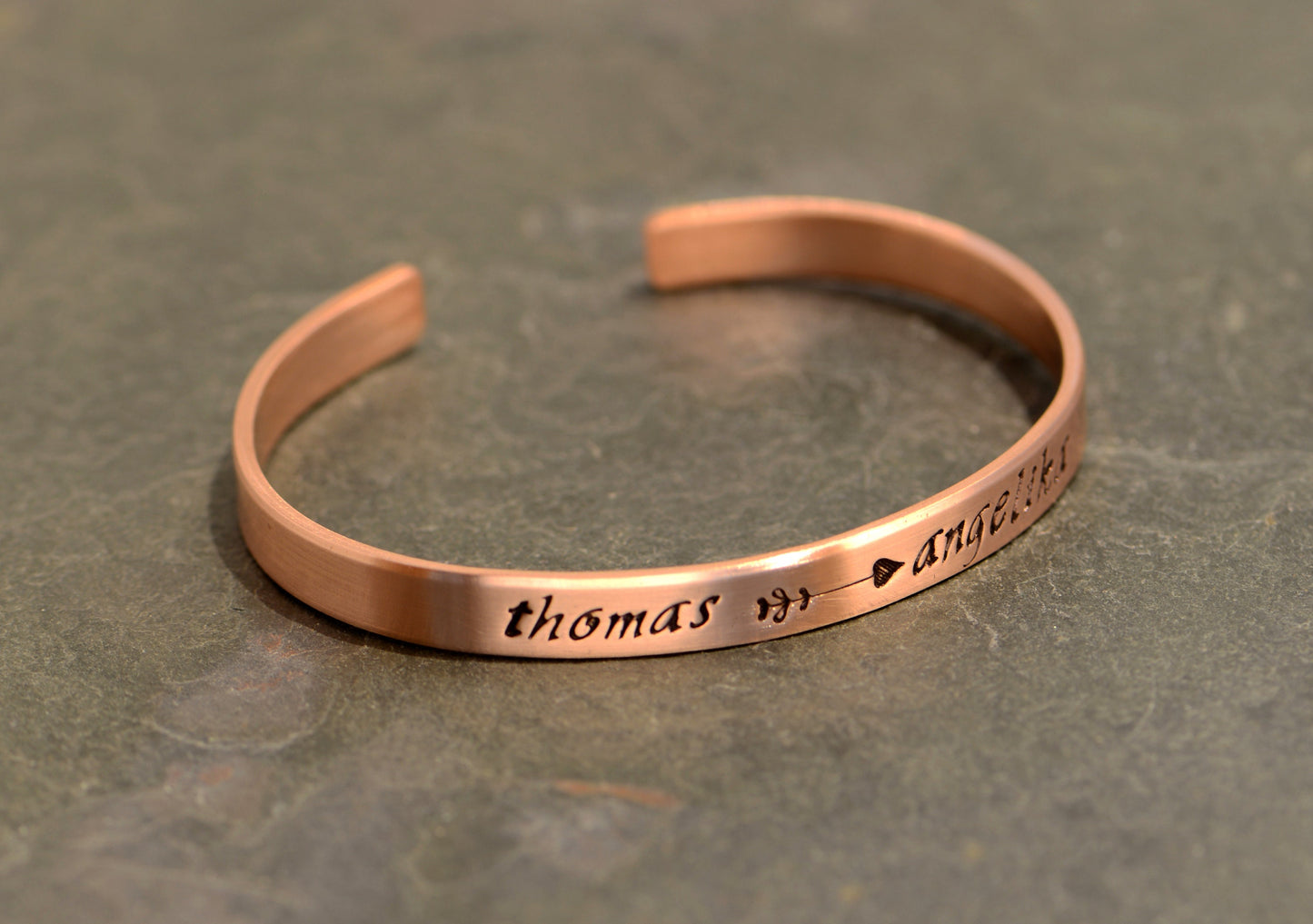 custom copper cuff bracelet for 7th anniversary or copper anniversary - copper gift