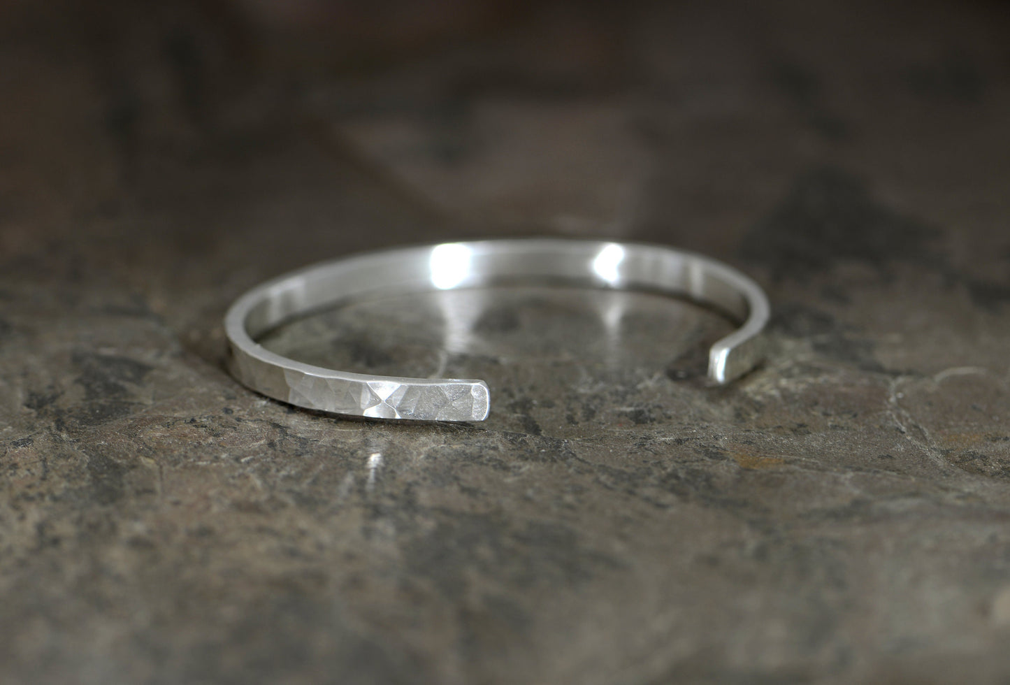 Angel number cuff bracelet in sterling silver