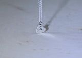 Sterling silver heart charm necklace with personalized initial, NiciArt 