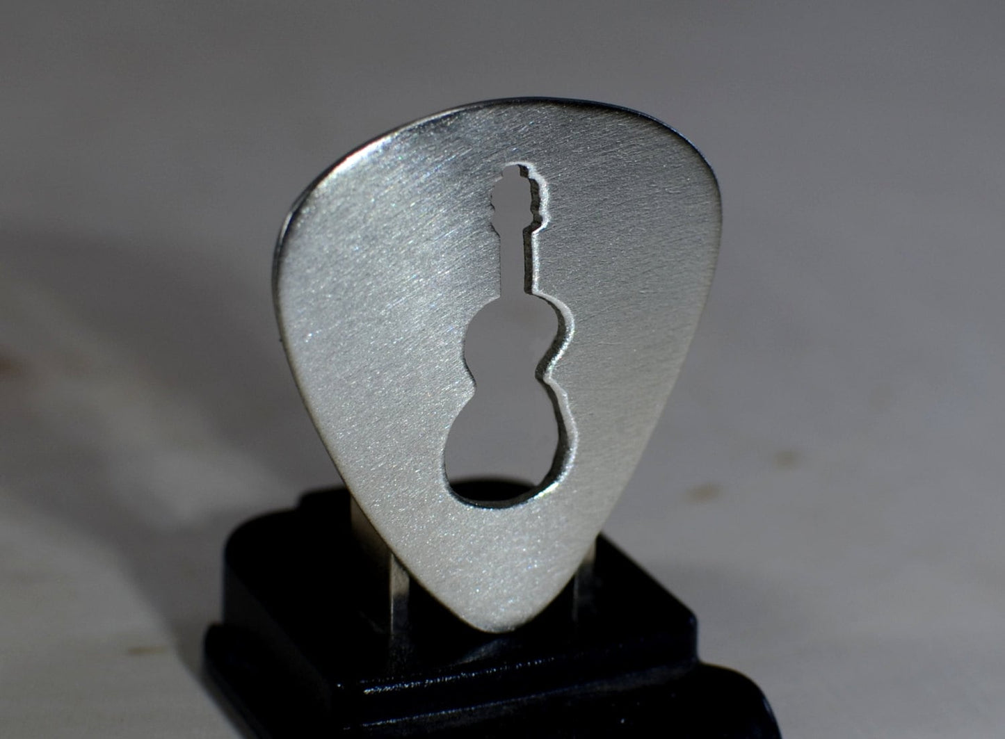 Sterling Silver Guitar Pick with cut out Guitar