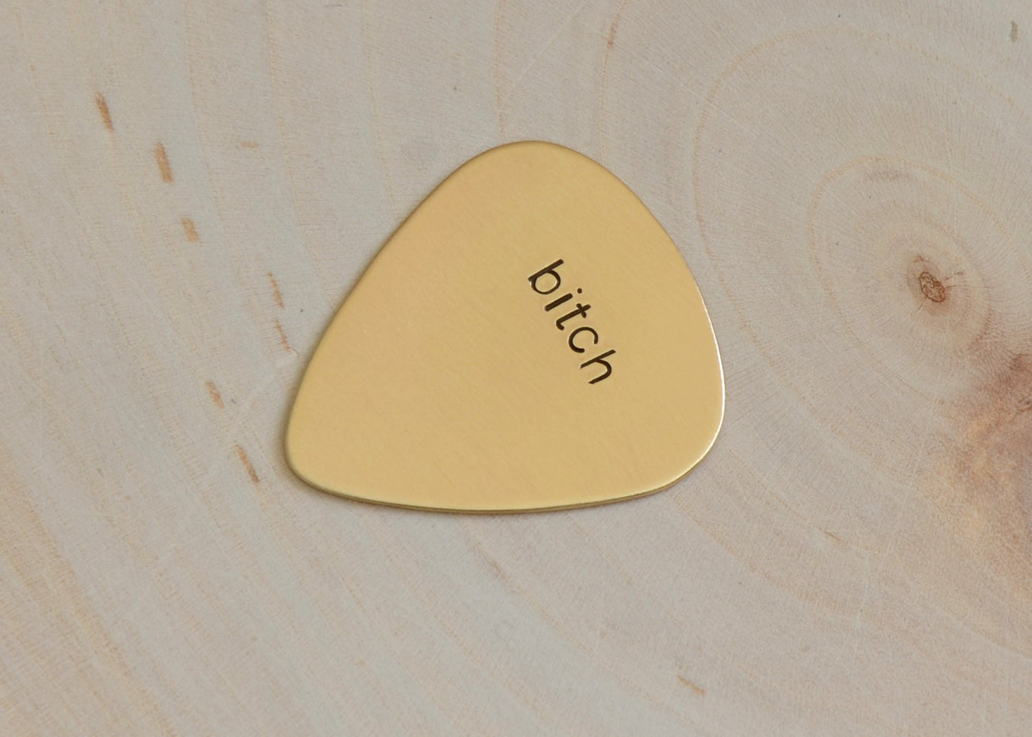 Bitc* Bronze Guitar Pick