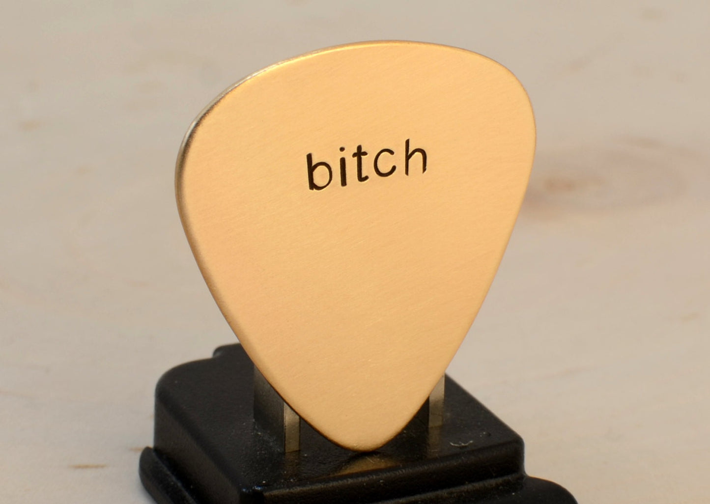 Bitc* Bronze Guitar Pick