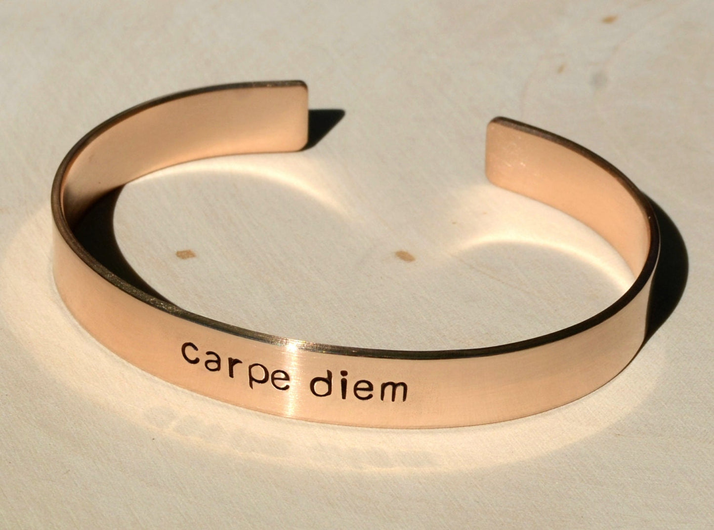 Bronze Carpe Diem Cuff Bracelet