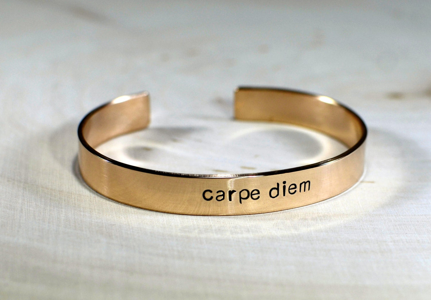 Bronze Carpe Diem Cuff Bracelet