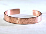 Hammered Copper and Stars Cuff Bracelet, NiciArt 