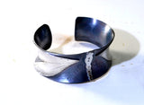 Dragonfly sterling silver anticlastic cuff bracelet, NiciArt 