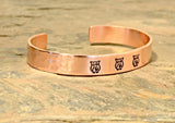 Hammered Copper Owl Cuff Bracelet, NiciArt 