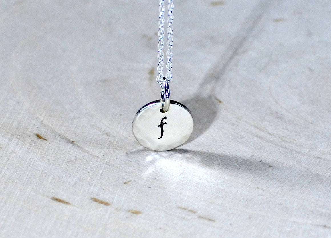 Sterling Silver Necklace for Bridesmaids with Personalized Initial