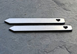 Custom heart aluminum collar stays for you to personalize with love, NiciArt 