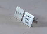 Square Father of the Bride sterling silver cuff links, NiciArt 