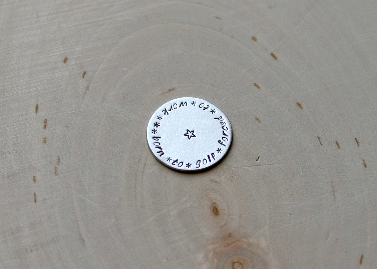 Born to Golf Forced to Work Aluminum Golf Ball Marker