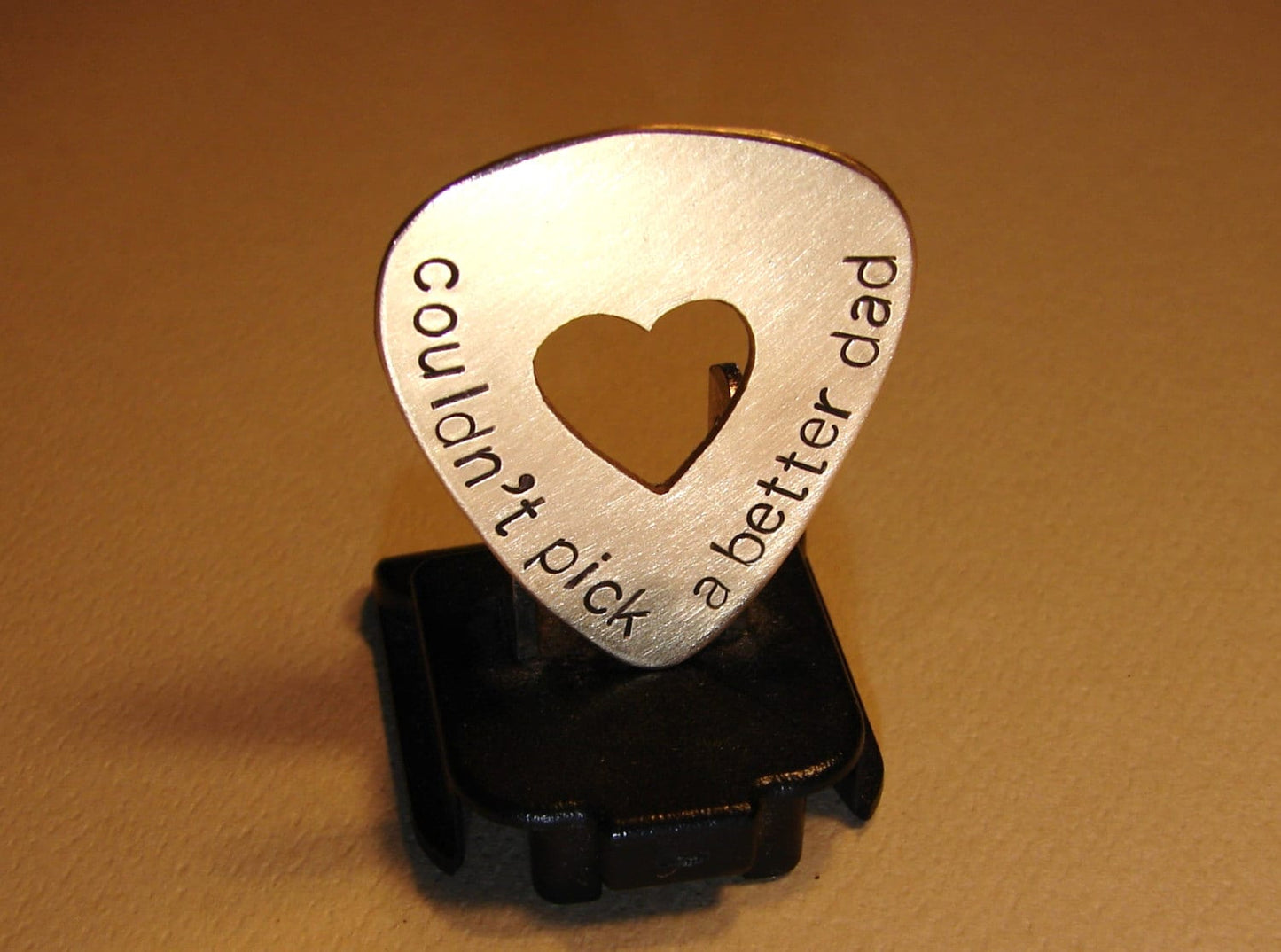 Bronze guitar pick for dad and Fathers day jam sessions