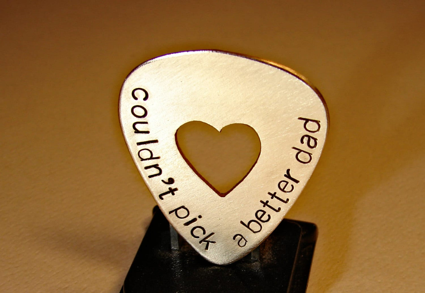 Bronze guitar pick for dad and Fathers day jam sessions