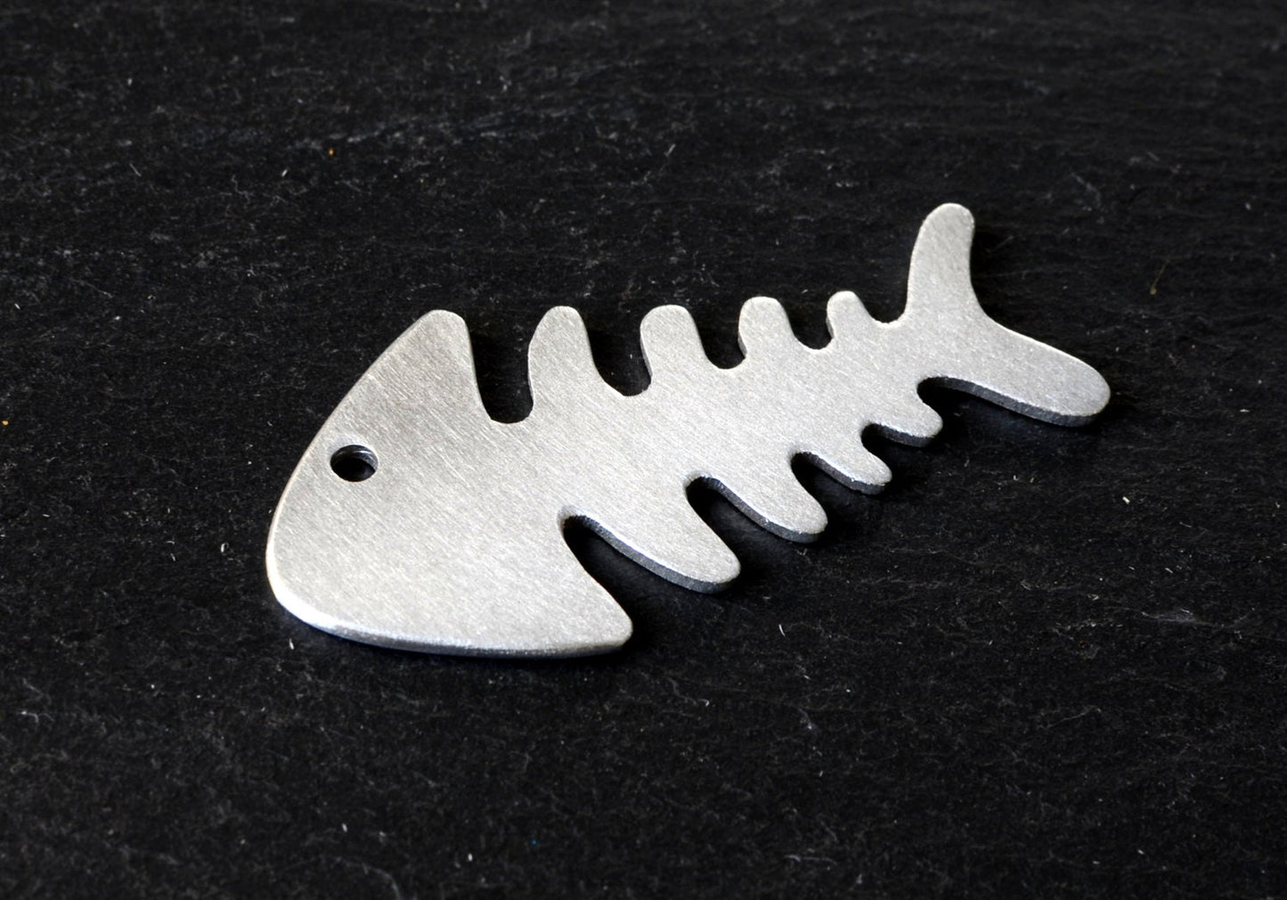 Fish Bone Shaped Guitar Pick in Aluminum