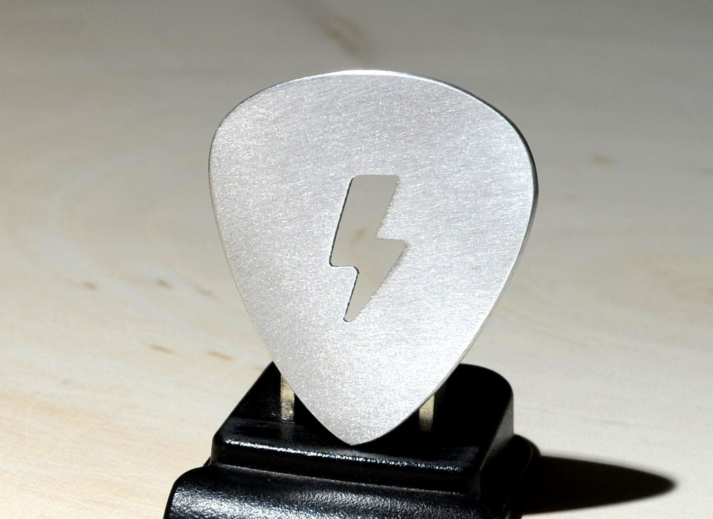 Playable Lightning Bolt Guitar Pick Handmade in Various Metals of your choosing