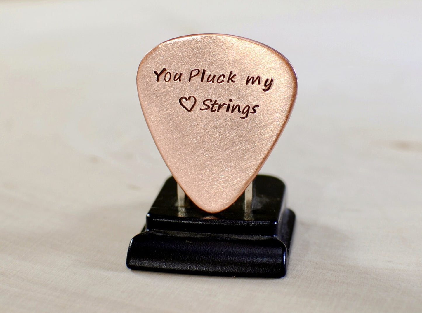 You pluck my heart strings copper guitar pick