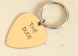 Custom Bronze Guitar Pick Keychain, NiciArt 