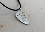 Guitar pick necklace when words fail music speaks, NiciArt 