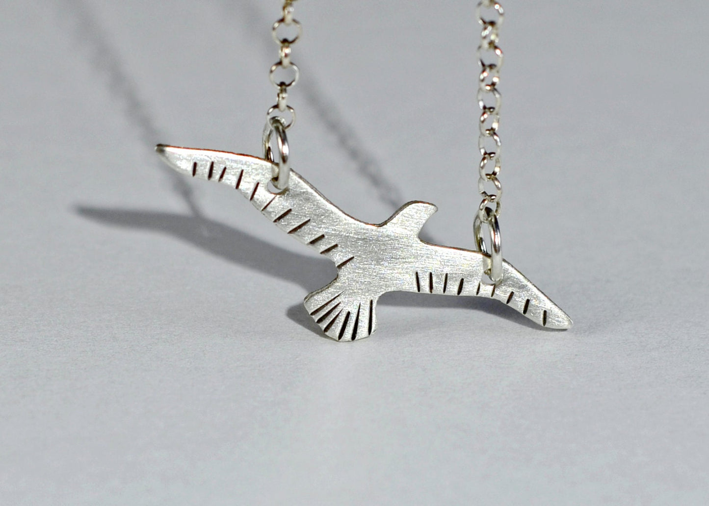 Sterling silver bird handcrafted necklace