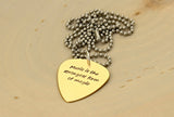 Music is the strongest form of magic bronze guitar pick necklace, NiciArt 