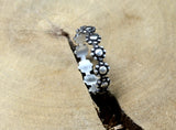 Delicate Linked Flower Sterling Silver Ring, NiciArt 