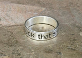 Fuck that shit sterling silver ring, NiciArt 