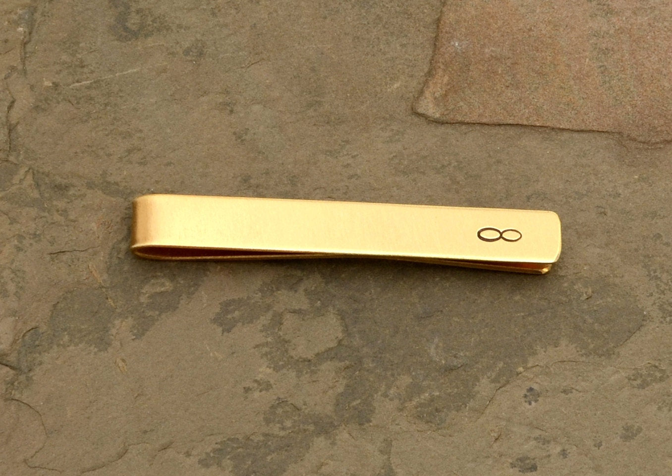 Infinity Brass Tie Clip