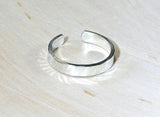 Classic hammered sterling silver toe ring, NiciArt 