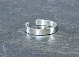 Classic hammered sterling silver toe ring, NiciArt 