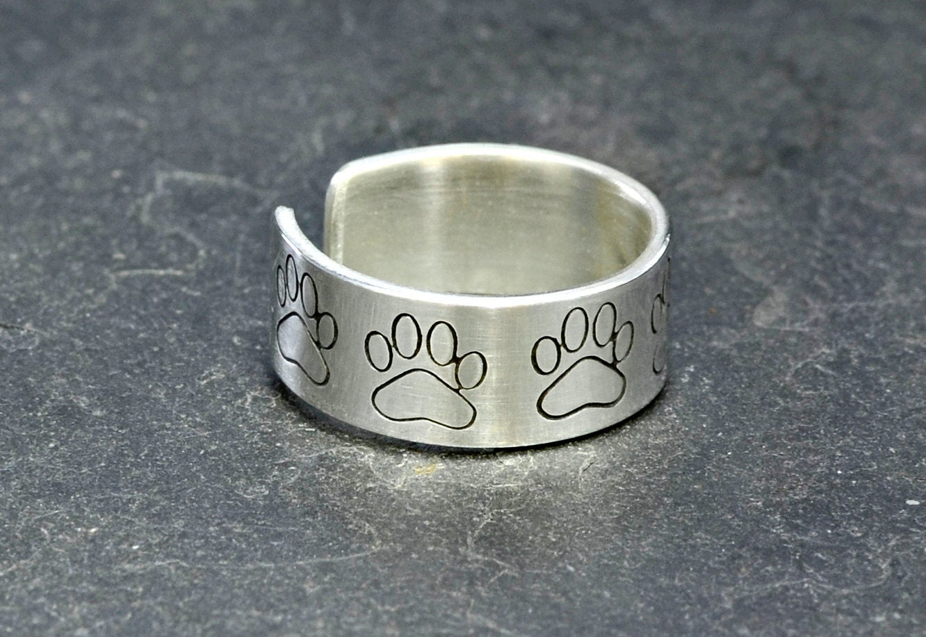 Sterling Silver Paw Design Toe Ring