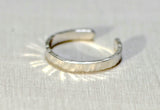 Sterling silver toe ring with rippled hammered design, NiciArt 