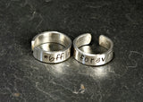 Best Friends Forever Sterling Silver Toe Ring Set, NiciArt 