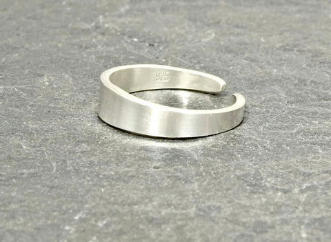 Sterling Silver Tapered Artisan Toe Ring, NiciArt 