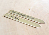 Sterling silver father of the groom collar stays, NiciArt 