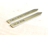 Sterling silver father of the groom collar stays, NiciArt 