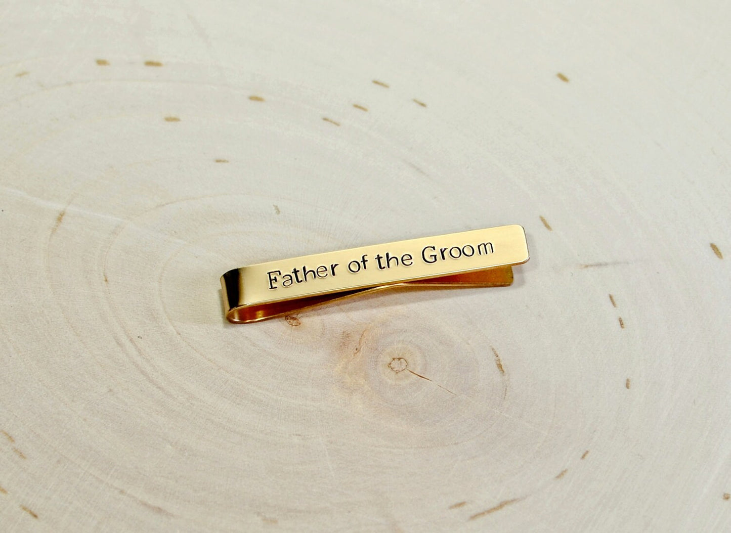 Father of the Groom Tie Clip in Bronze