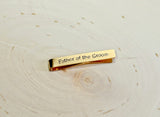 Bronze father of the groom tie bar, NiciArt 