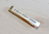 Father of the groom sterling silver tie bar, NiciArt 