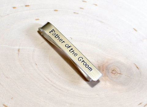 Father of the groom sterling silver tie bar, NiciArt 