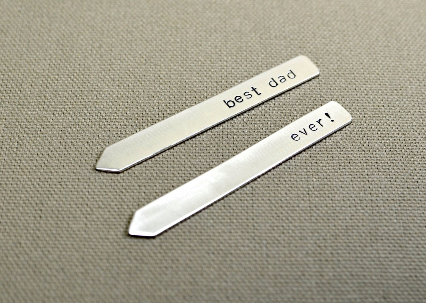 Collar stays for the best dad ever in Sterling Silver