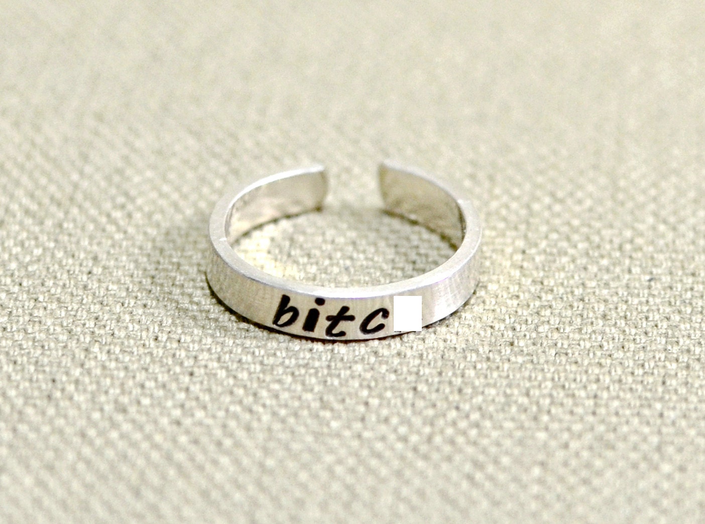 Sterling Silver B*tch Toe Ring