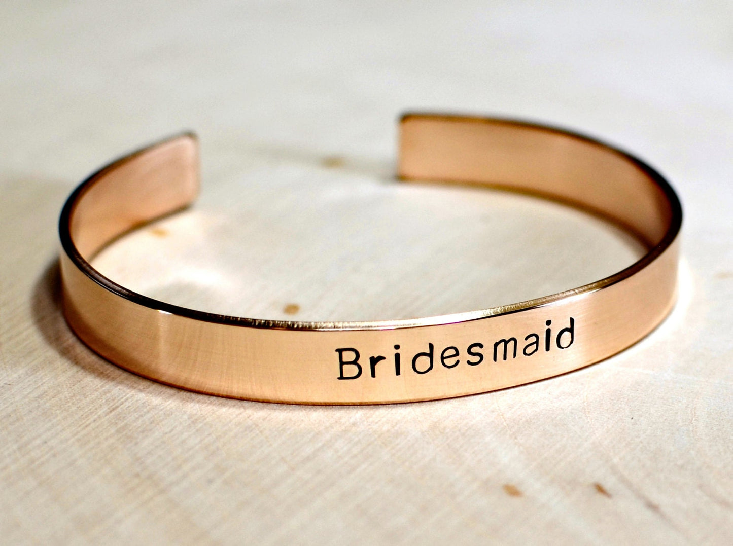 Bridesmaids bronze cuff bracelet