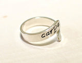 Carpe diem sterling silver bypass ring, NiciArt 