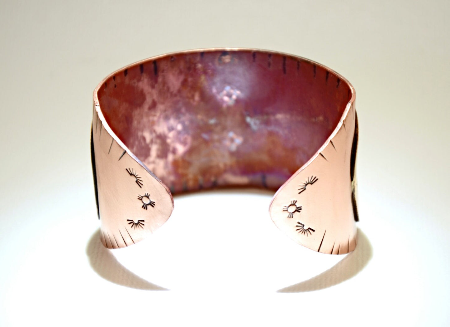 Bronze on copper handcrafted spirit bear bracelet