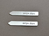 Carpe diem collar stays in aluminum, NiciArt 