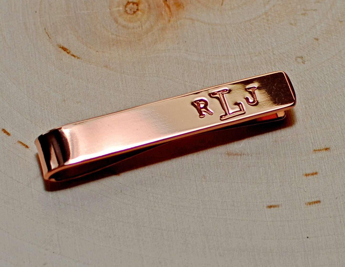 Personalized Monogram on Copper Tie Clip