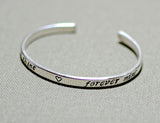 Sterling silver forever mine cuff bracelet, NiciArt 