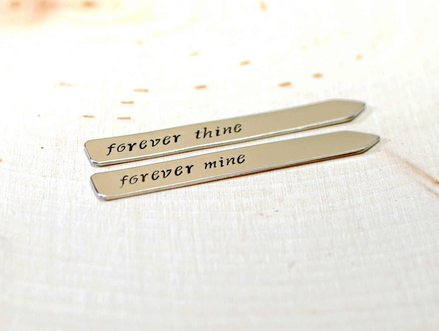 Collar stays with Forever thine forever mine on 925 sterling silver