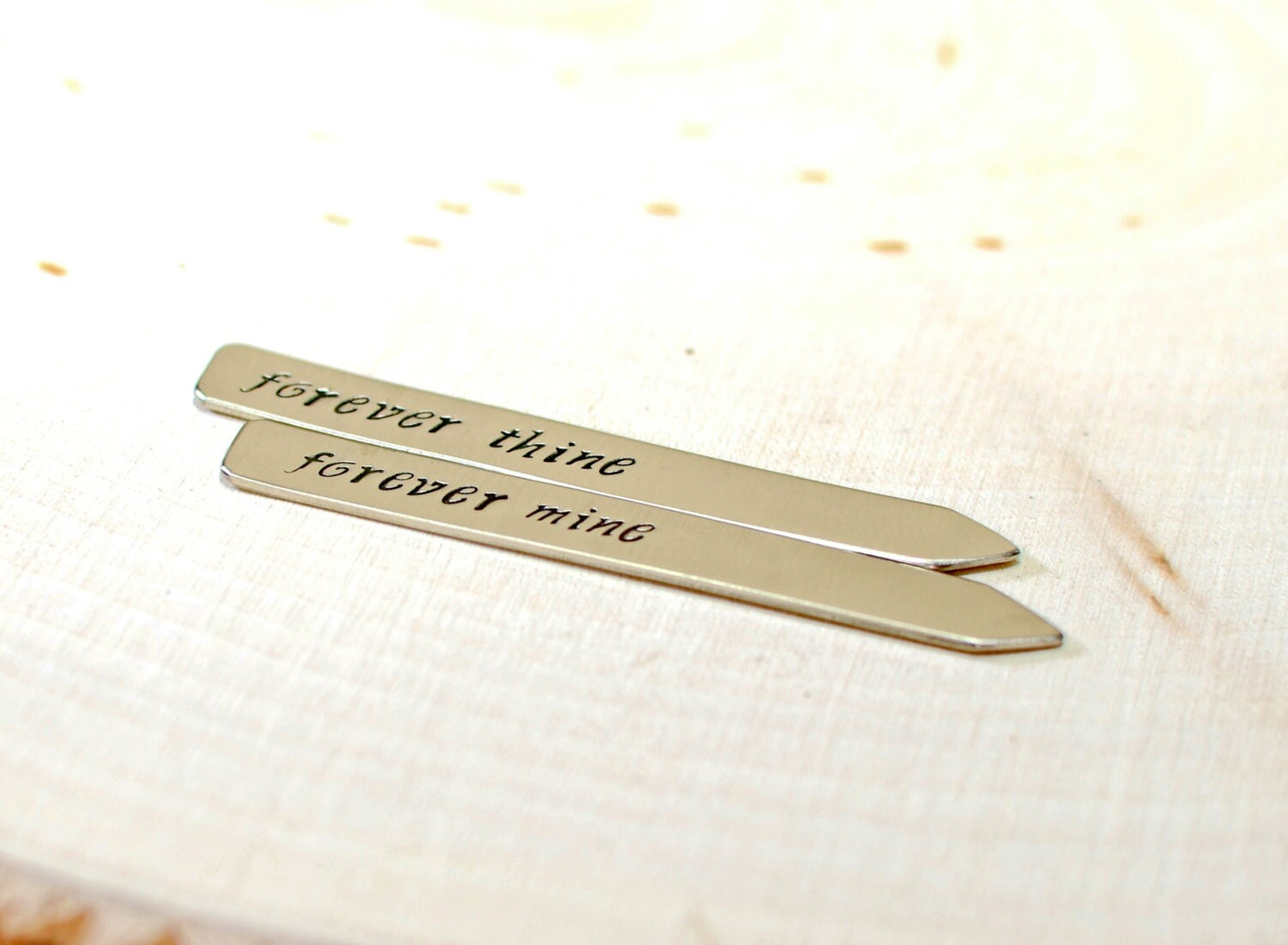 Collar stays with Forever thine forever mine on 925 sterling silver