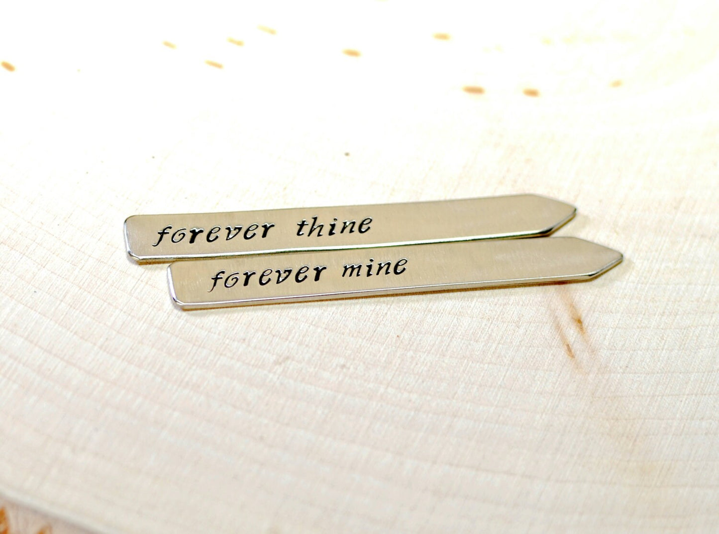 Collar stays with Forever thine forever mine on 925 sterling silver